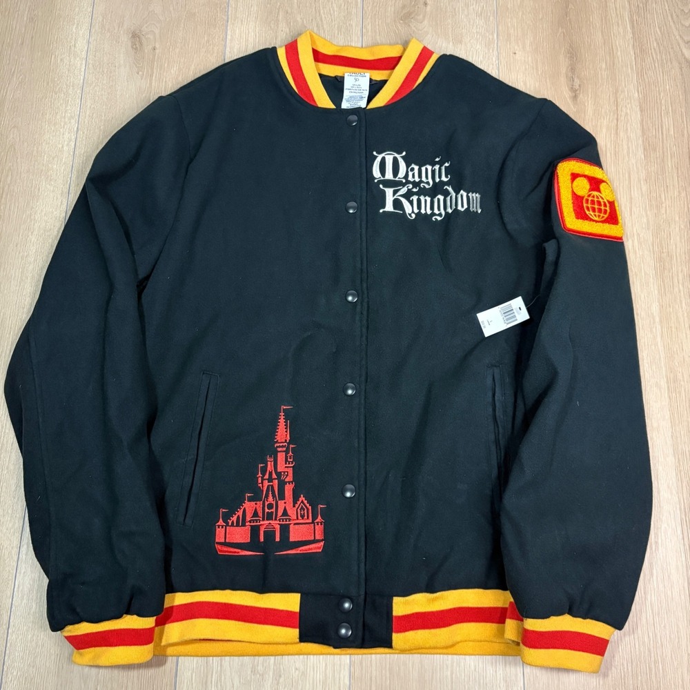 Disney World Vault Collection 50th‎ Anniversary Magic Kingdom Varsity Jacket NWT